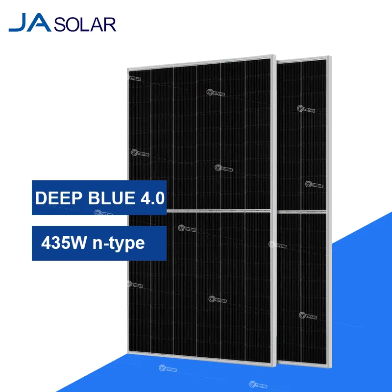 ღრმა ლურჯი 4.0X JAM54D40 410-435/GB სერია MBB Half Cell 410W 420W 430W 425W 435WJA ფოტოელექტრული მოდულები ორმაგი შუშით