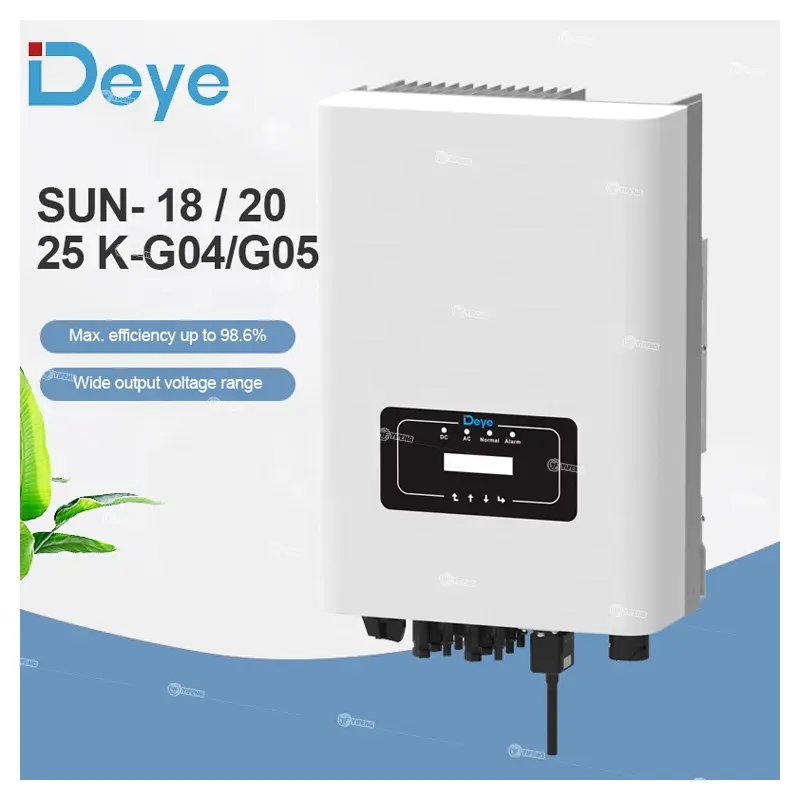 Deye SUN-20K-G04/G05 On Grid 3 Phase 18KW 20KW 25KW Mpp Grid Tie Solar PV Inverter Price