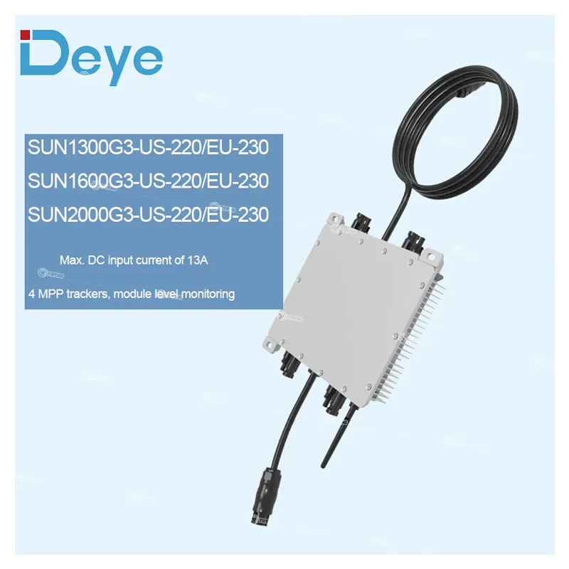 deye micro inverter SUN1300G3-US-220/EU-230 210~400W (4 Pieces) 1300w 1300watt Rated output Current 5.9A 5.7A