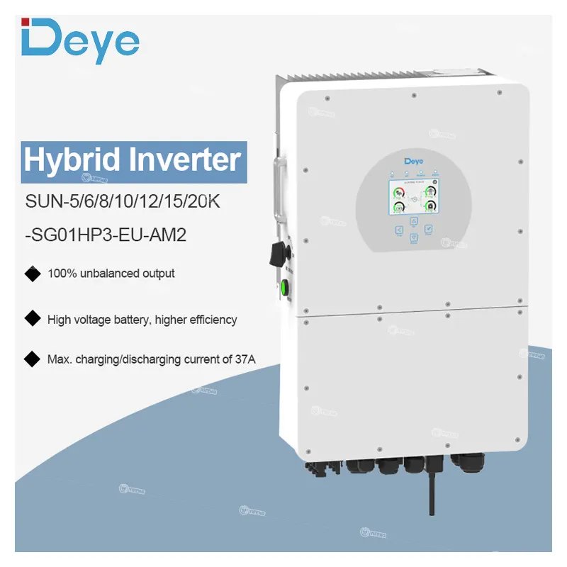 Deye Max. 10pcs parallel for on-grid and off-grid operation; Support multiple batteries parallel Three Phase Hybrid Inverter