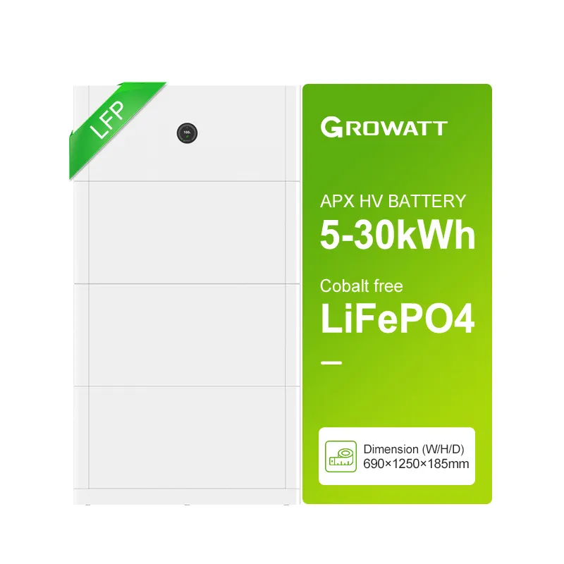 growatt apx commercial lfp 129-200kwh ip66 xh battery ce batterie system