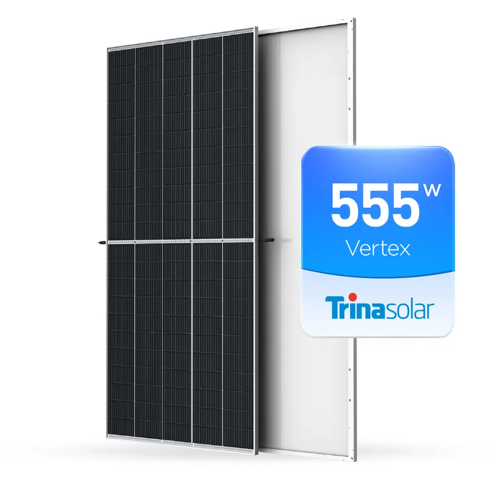 Pannal Solar Bifacial Trina Vertex Ìre 450W 550 W 600W 650w 670W Perc Prìs Modal Half Cut PV Le CE TUV