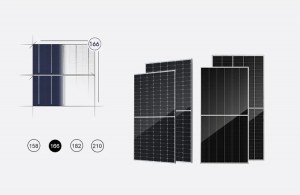 Solar 450W 72 sel MBB Bifacial Setengah Sel Kaca Ganda Modul Panel Surya