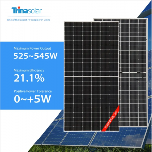 Panel solar de dobre cara Trina Solar dobre vidro sen marco 535W 540W 545W 550W 555W panel solar monocristalino