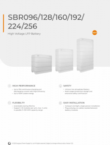 Sungrow Sbr High Voltage Battery 380V 20 Kwh Energy Storage Baterya
