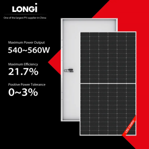 Longi Hot Promotional Mono solcellspanel högeffektiv 182 mm halvcell 540w 550w 555w solpanel