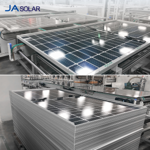 Panel solar bifacial de media celda mono solar JA 530W 535W 540W 545W 550W módulo fotovoltaico de doble vidrio