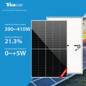 Modulu PV di marca Tier 1 Trina solar Mono-facciale 390w 395w 400w 405w 410W pannellu solare cù certificazione TUV CE
