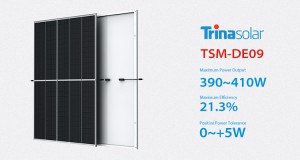 Tier 1 брендинин PV модулу Trina күн моно-беттүү 390w 395w 400w 405w 410W күн панели TUV CE сертификаты менен