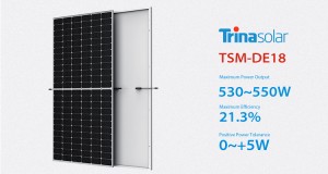 Enerġija solari ta 'kwalità għolja Trina solari Nofs ċellula 530w 535w 540w 545w 550w pannelli solari b'ċertifikazzjoni TUV/CE