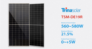 Trina Solar Panel Ijẹrisi Monocrystalline 560w 570w 580w Apa meji PERC Monocrystalline Solar Panel