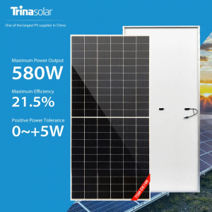 Certificat de panell solar solar Trina Monocristal·lí 560w 570w 580w Panell solar monocristal·lí PERC de doble cara