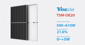 Bảng điều khiển năng lượng mặt trời Trina Vertex 210mm tế bào Mô-đun năng lượng mặt trời đơn 590W 595W 600w 605w 610W Bảng điều khiển năng lượng mặt trời công suất cao
