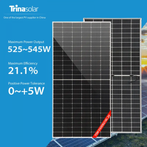 ماژول های PV Trinasolar سلول خورشیدی تک دو وجهی 525 وات – انرژی پنل خورشیدی 545 وات در فروش