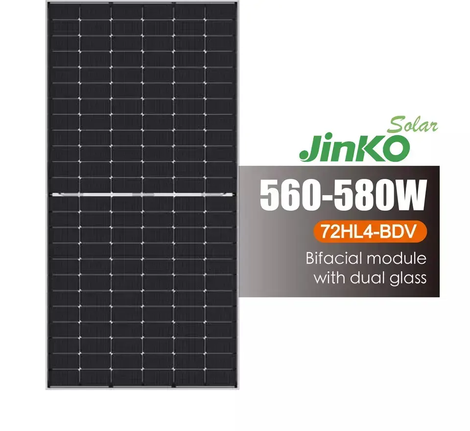 Jinko Tiger Neo N-mhando 72HL4-BDV 560-580 Watt BIFACIAL MODULE INE DUAL GLASS