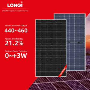 Longi panel solar pv panel harga setengah sel momo 425W 430W 435W 440W 445W 450W 455W