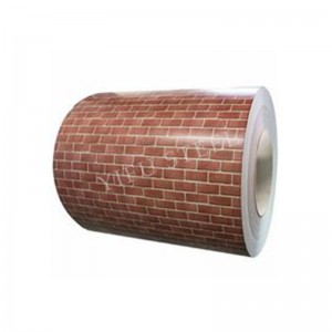DX51D PPGI Brick Pattern Factory/ Brick Color -Coated Steel Coil For Building