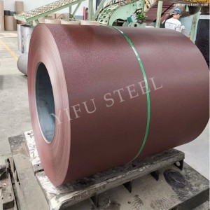 Factory PPGI coil matt wrinkle Prepainted steel coil