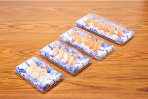 6Rolls GLD-YJ6-1 Sushi takeaway containers/plastic sushi tray