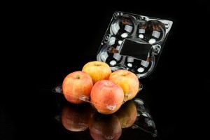 6 count GLD-AP-6D Disposable pet apple orange peach packaging/Apple Clamshell Packaging