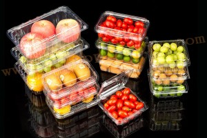 Disposable Plastic Fresh Fruit Packing Punnet with Vent Hole/fruit plastic containers