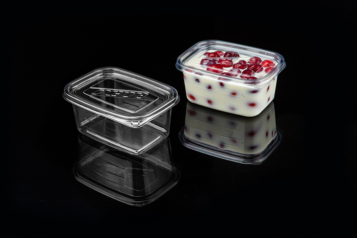 GLD-24OZ transparent yoghurt fruit fishing box thousand layer cake fresh fruit cutting full sealed packing box Featured Image