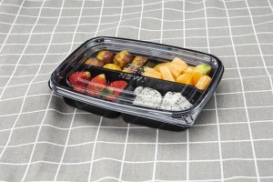 GLD-165B4（black）Fruit and vegetable box, salad, fruit cut, packing box, supermarket, food grade raw material