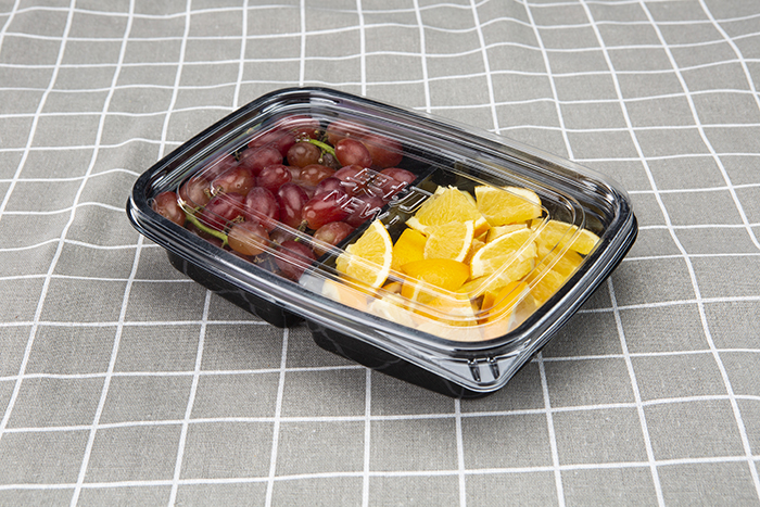OEM Factory for Fruit Platter Breakfast - 2-compartment Fruit and vegetable box, salad, fruit cut, packing box, supermarket, food grade raw material, pet sealed manufacturer’s package 165B2 –...