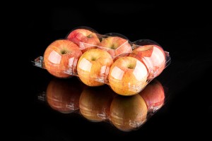 6 count GLD-AP-6D Disposable pet apple orange peach packaging/Apple Clamshell Packaging