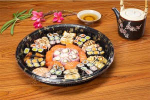 Round GLD3-3232CB2 Disposable sushi trays/sushi containers wholesale
