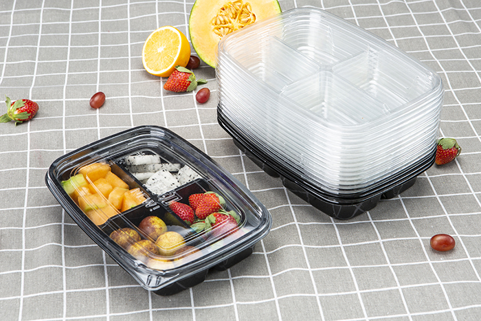 GLD-165B4（black）Fruit and vegetable box, salad, fruit cut, packing box, supermarket, food grade raw material Featured Image