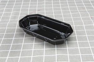 GLD-TP23-13 New disposable pet transparent color plastic fruit and vegetable boat type tray mango packing box/blister thermoforming