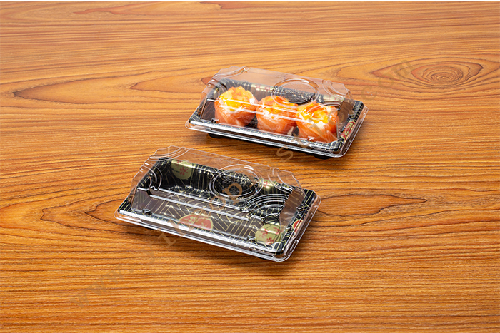 China 5 Rolls GLD3-01A Plastic container for sush/sushi container with lid  Manufacturer and Supplier