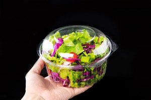 750g GLD-32DL Round 1000ml vegetable salad clamshell containers /Salad Clamshell Packaging