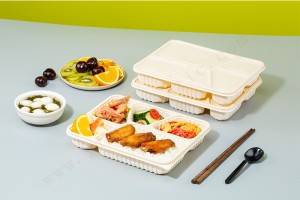 GLD-M558E Chinese takeout boxes compostable/cornstarch food containers