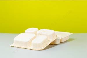 GLD-M458E Cornstarch food containers/biodegradable Bento Box