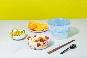 GLD-D-11 600ML clear take out boxes | round take out containers