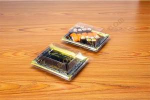 6Rolls GLD3-06C Sushi container with lid/sushi tray with lid