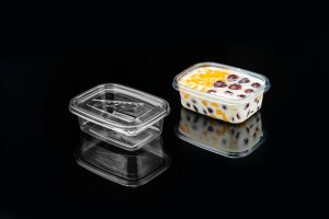 GLD-17OZ 483ML transparent yoghurt fruit fishing box thousand layer cake fresh fruit cutting full sealed packing box 17/OZ