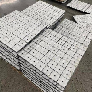 Steel backed Weldable Ceramic Tiles composite wear mats