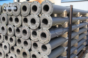 Cast Baslat lined pipes separator feed pipe For Bulk Material Handling Systems
