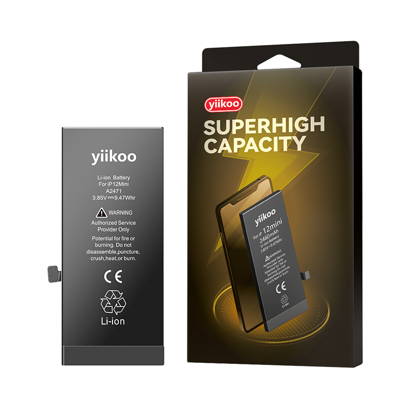 Yiikoo ยี่ห้อ 2460mah Original ความจุสูง Iphone12 Mini แบตเตอรี่โทรศัพท์มือถือผู้ผลิต