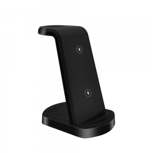 New mobile phone 3 in 1wireless charger vertical wireless charging for mobile phone headset watch wireless fast charging