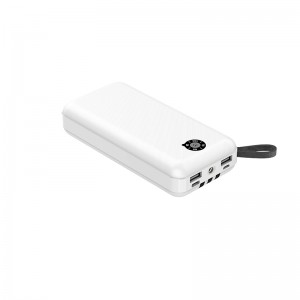 Mini Portable Powerbanks nga adunay Led Light 20000 mAh Power Bank Gitukod sa mga kable Y-BK005