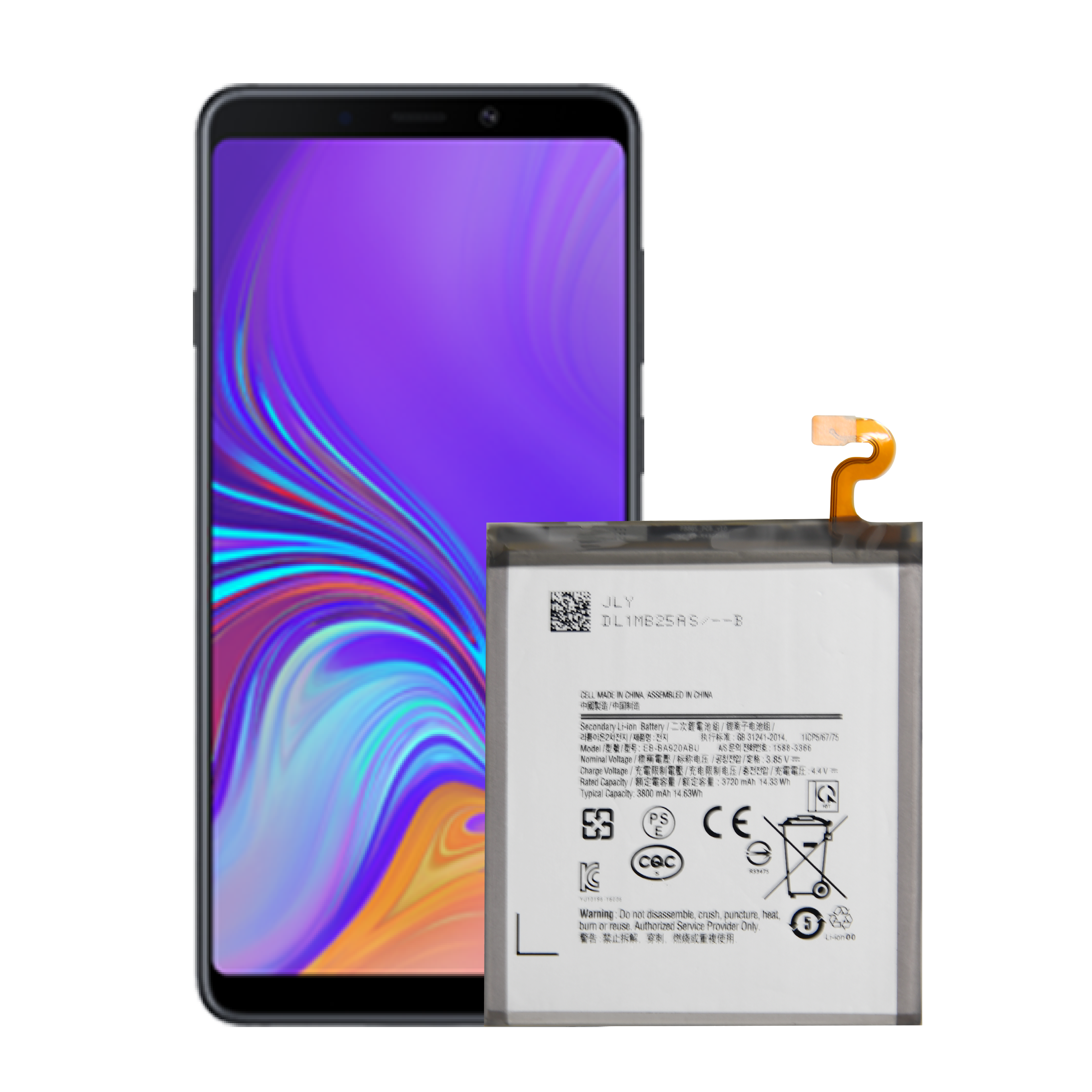 Samsung Galaxy A9 2018 बॅटरीसाठी उच्च दर्जाची OEM उपलब्ध अगदी नवीन मोबाइल फोन रिप्लेसमेंट बॅटरी