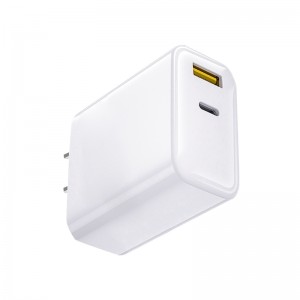 20W Silicon MOS Phone Fast Charger Mini Dual USB-A Type-c Ports (Universal Compatible)