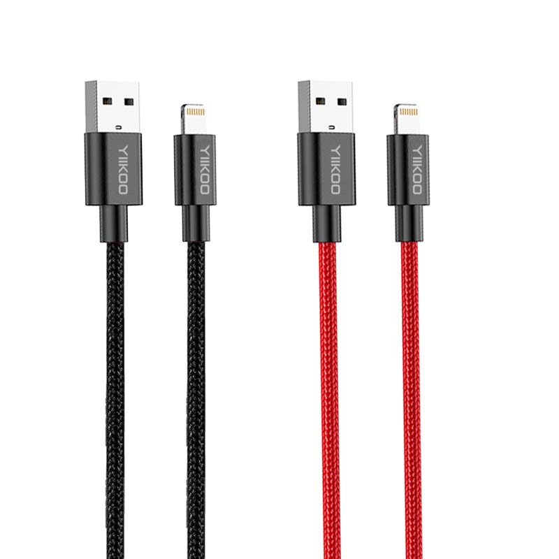MFI Super Steel Wire Pletený datový kabel pro IPhone USB2.0 2,4A Fast Charge MFI Certifikační kabel