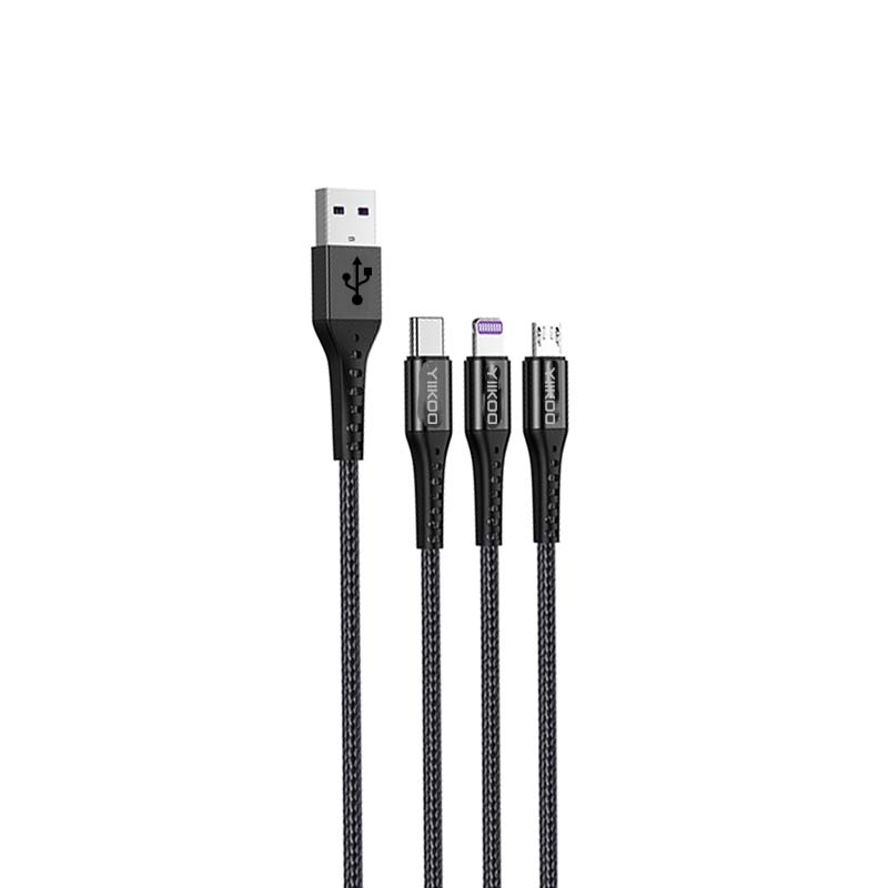 ໂທລະສັບມືຖືລຸ້ນໃໝ່ລ່າສຸດປີ 2023 ຜູ້ຜະລິດສາຍສາກ USB 2 ໃນ 1 Braided USB Charging Data Line