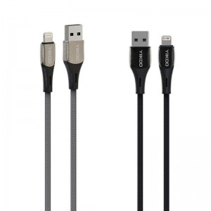 Pangalusna Popular Kabel Data Pikeun IPhone USB ka Lampu 2.4A TPE Cable