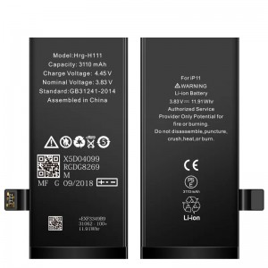 Нова 3.83В Ипхоне11 3110мах Оригинални капацитет ОЕМ батерија за мобилни телефон на велико